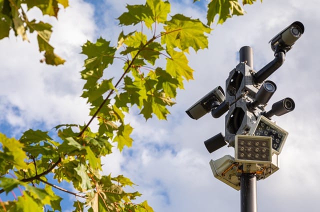 CCTV cameras monitoring streets in London, showing strategic camera placement for improved city security and surveillance efficiency it representing Cctv Cameras Survey .