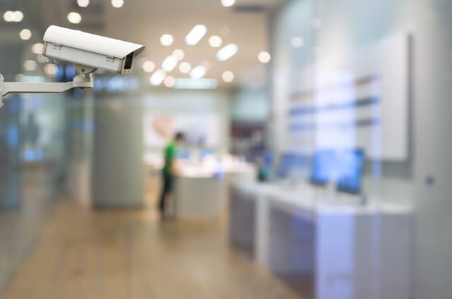 Office CCTV camera monitoring for enhanced security and theft prevention in the workplace.
